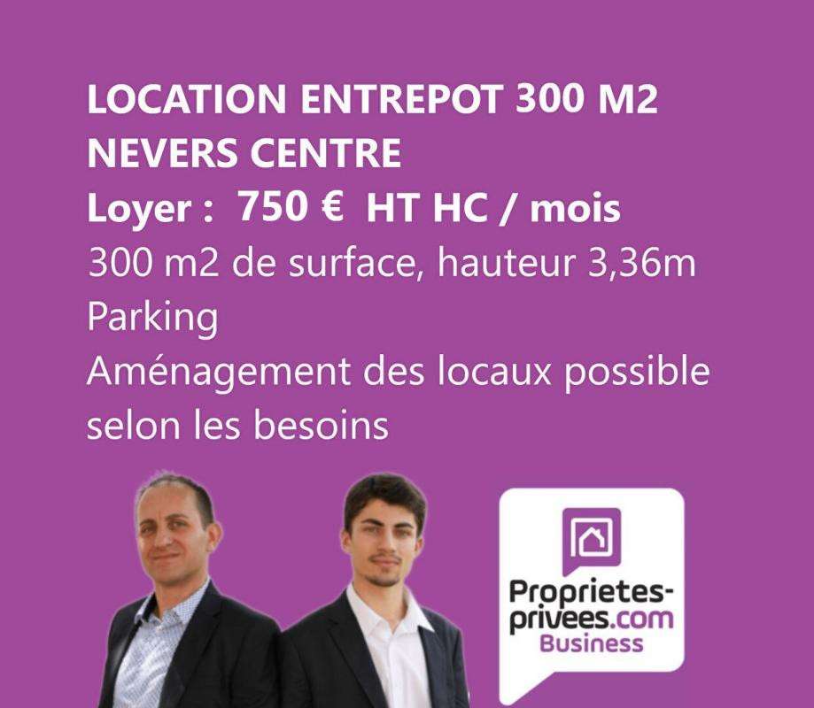 A louer entrepôt de 300m² au centre de Nevers