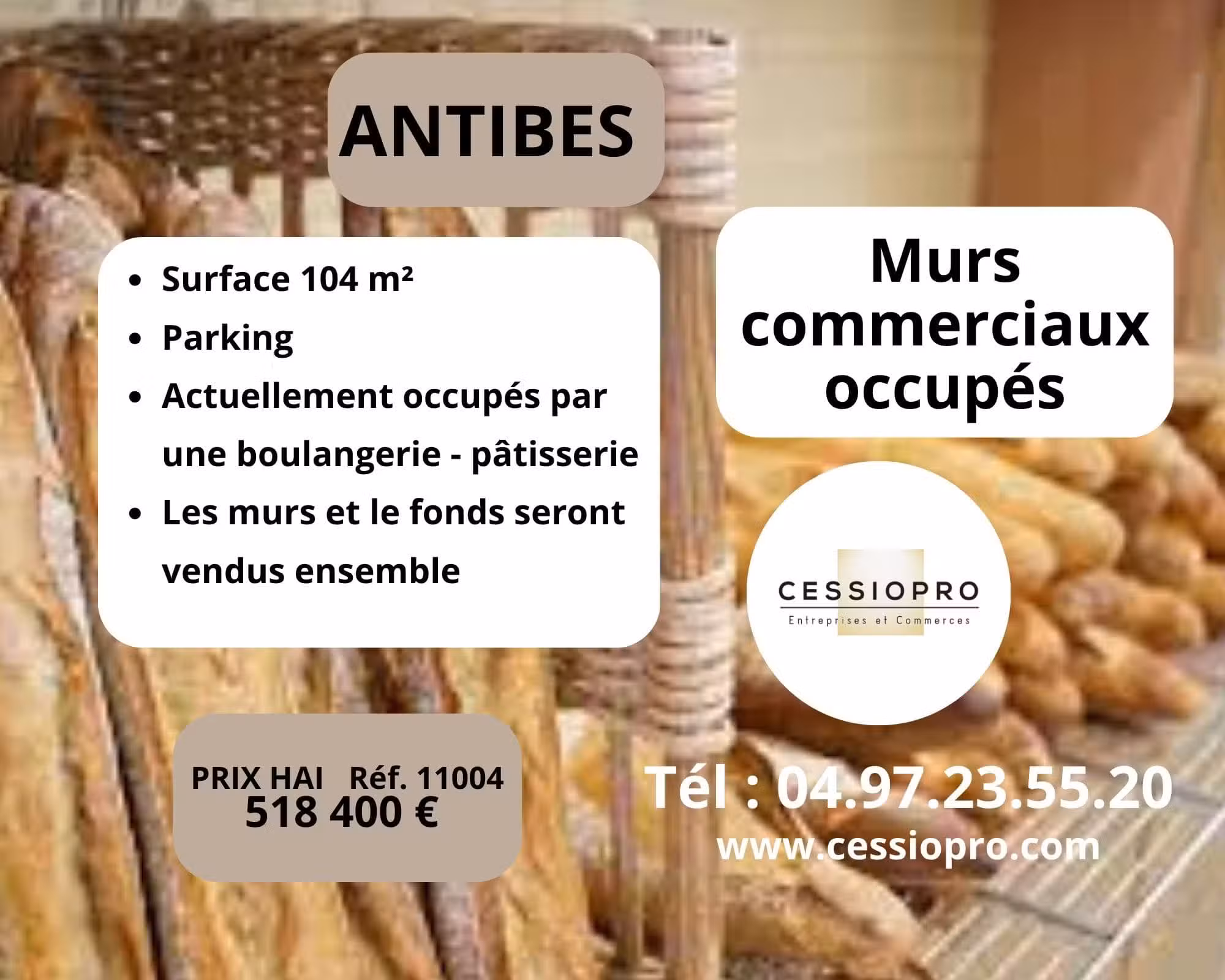 Murs commerciaux occupés  à vendre à Antibes