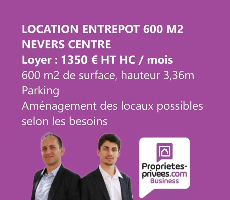 Location entrepôt 600m² à Nevers centre 