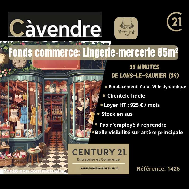 Vente FDC lingerie et mercerie à Lons le Saunier