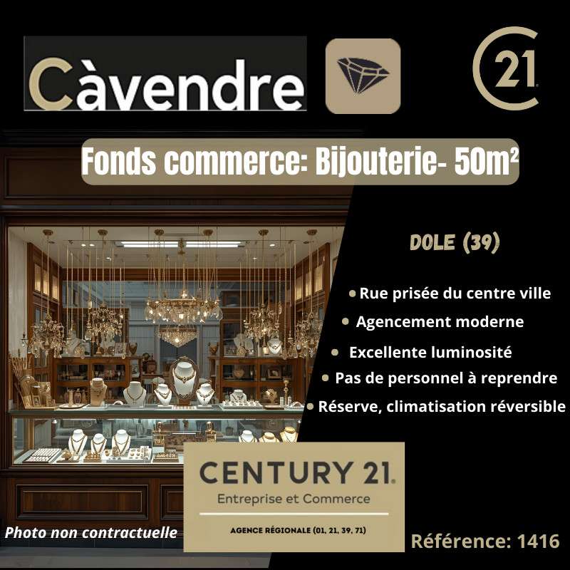 Vente FDC Bijouterie rue prisée du centre de Dole
