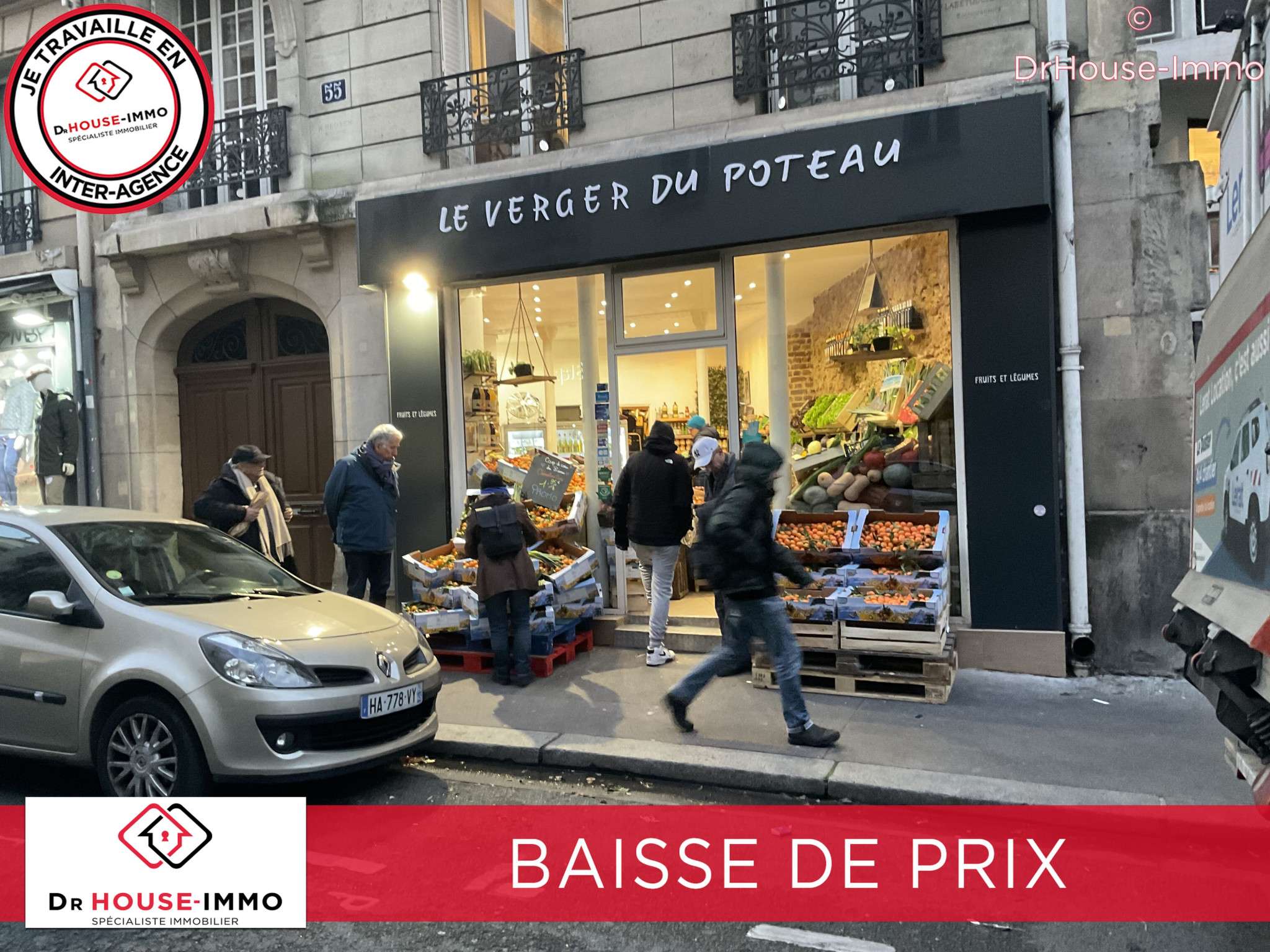 Vente superbe magasin de fruits et légumes à Paris