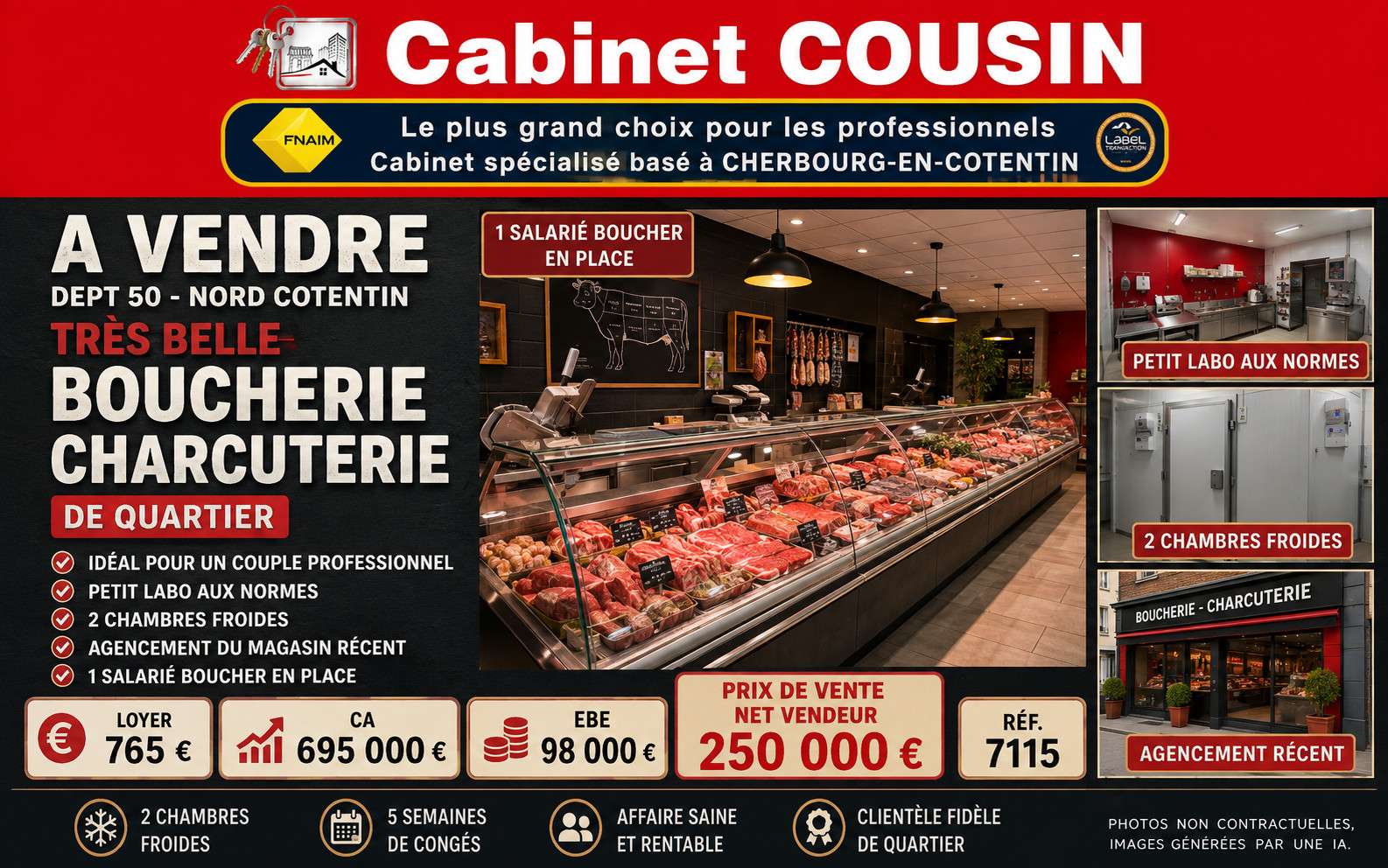 Vente boucherie charcuterie en Nord Cotentin