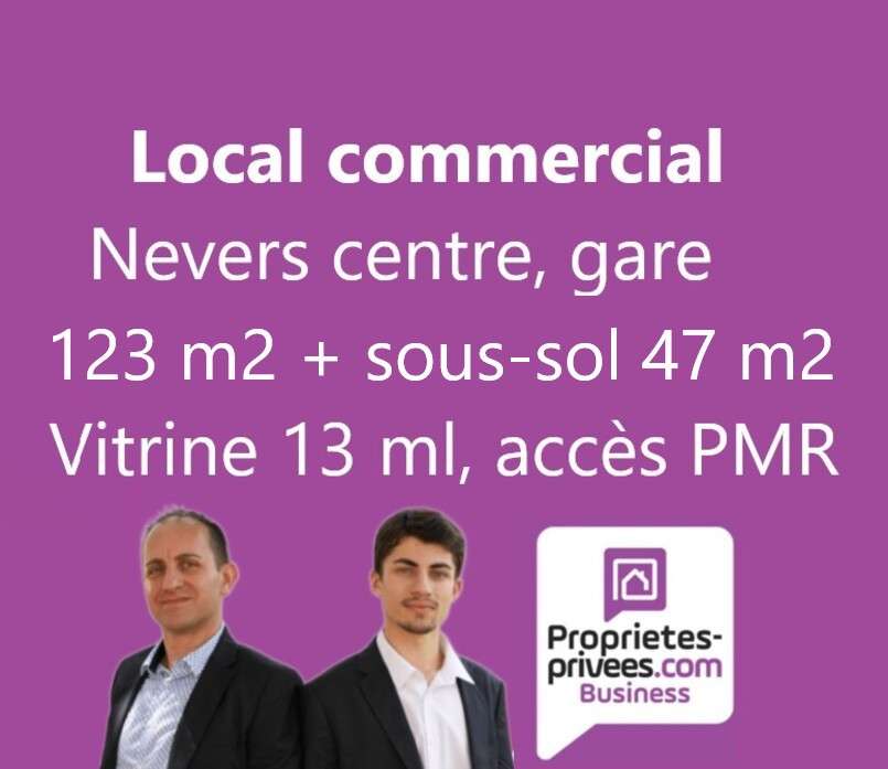 A vendre local de 200m² accès PMR à Nevers gare