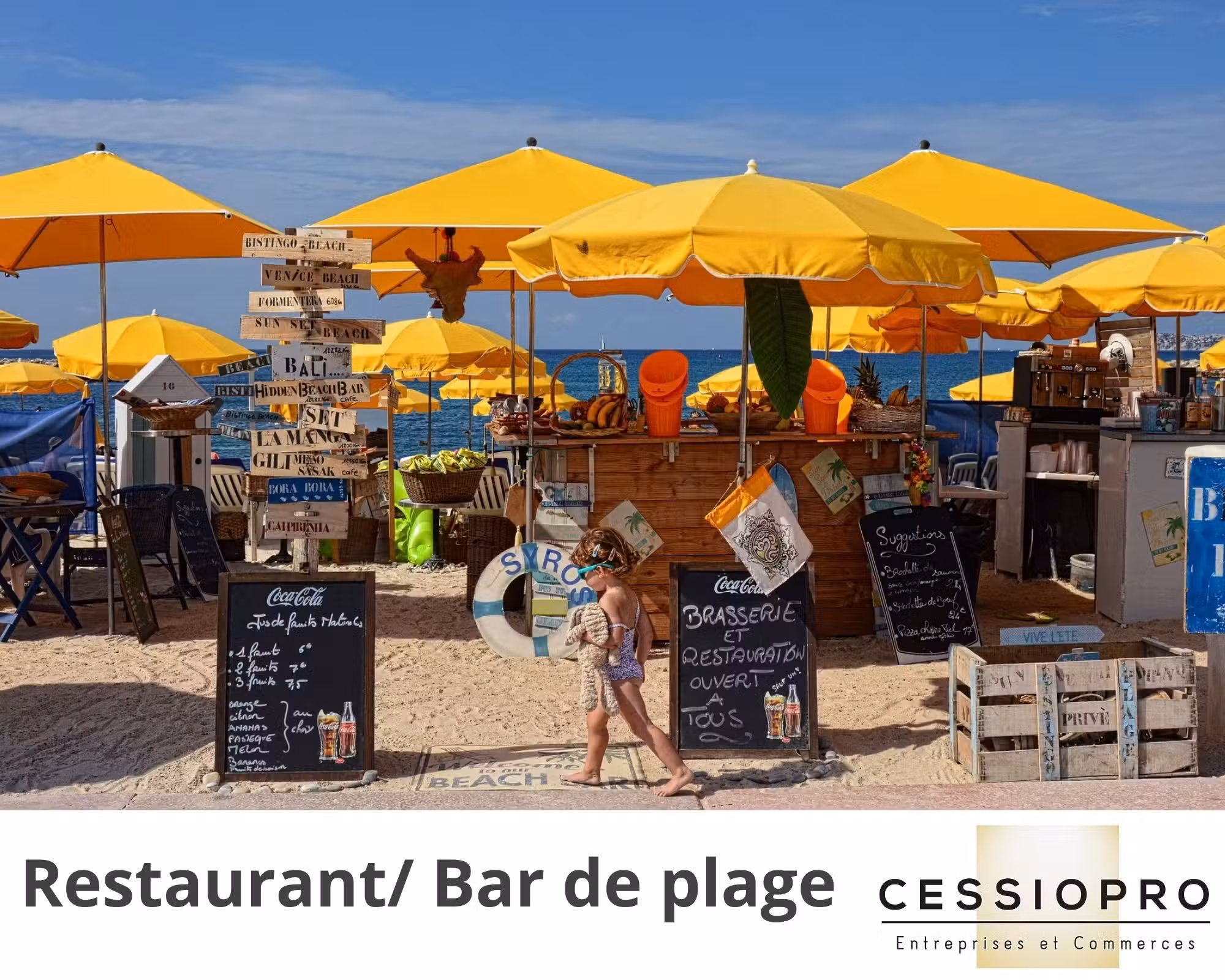 Cède concession de plage 1700m² littoral Est Var