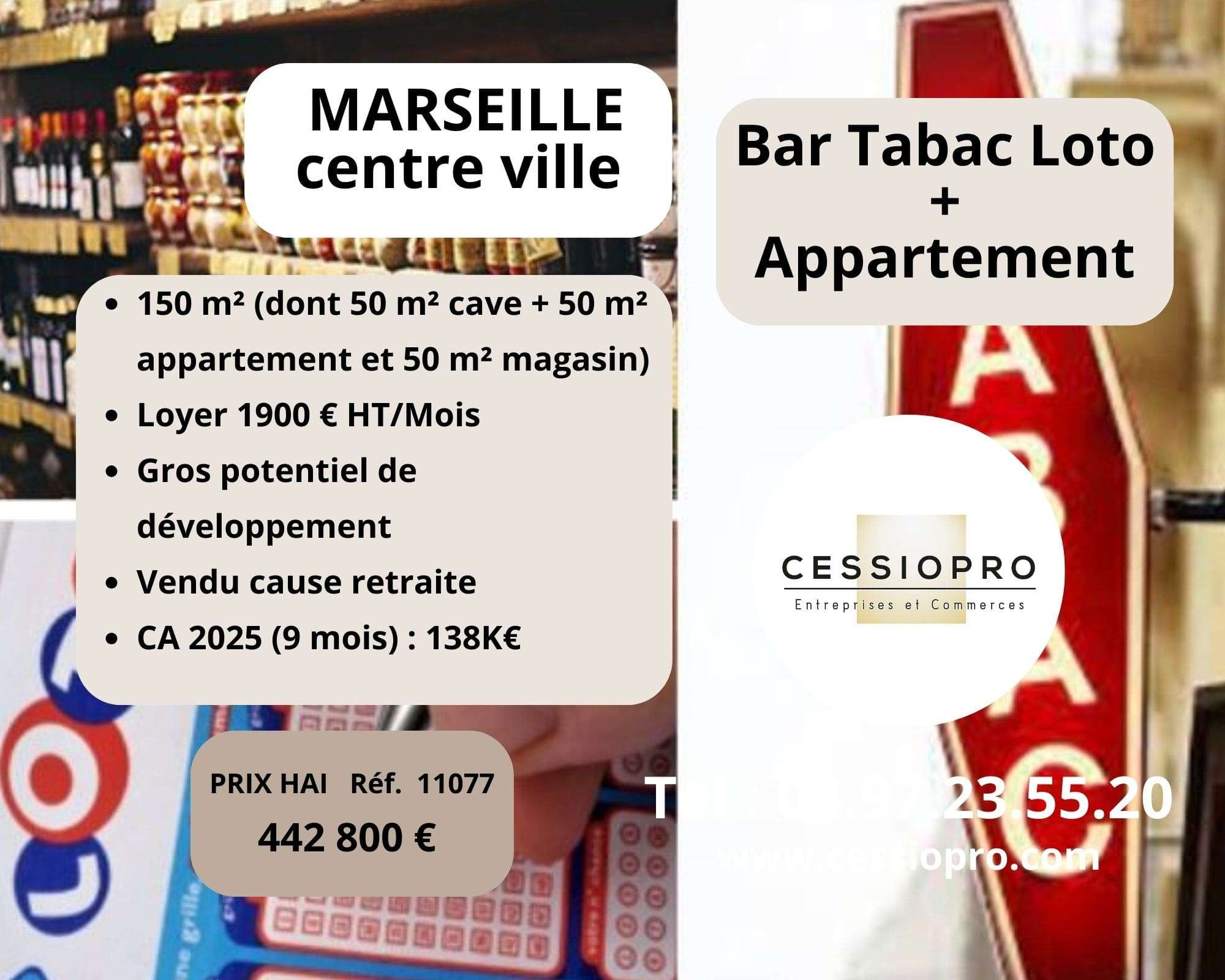 AV bar tabac loto refait à neuf Marseille centre