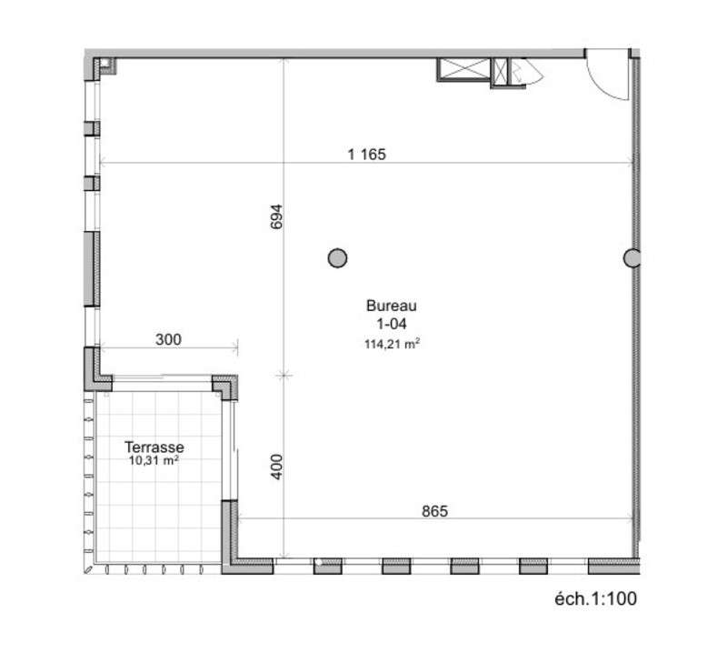 Location bureau 145m² à Montpellier  Nord 