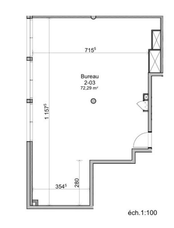 Location bureau 88m² à partir de 88m² Montpellier 