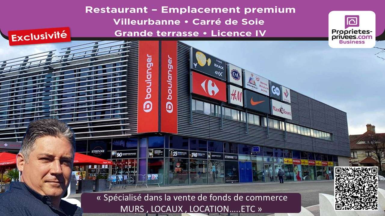 AV restaurant 200 couverts terrasse à Villeurbanne