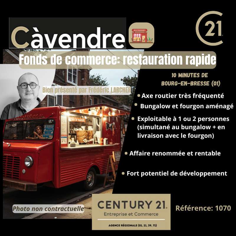 Vente restauration rapide à Bourg en Bresse