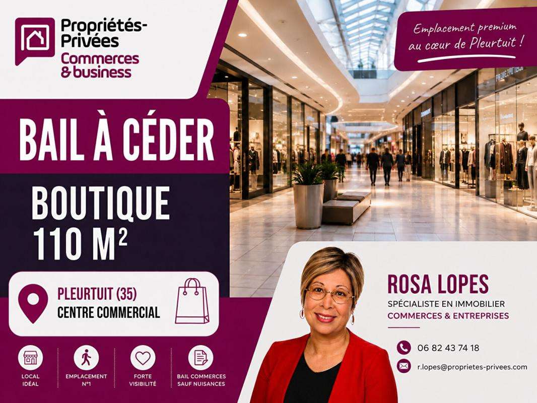 Cession DAB local de 110m² à Pleurtuit empl strat.