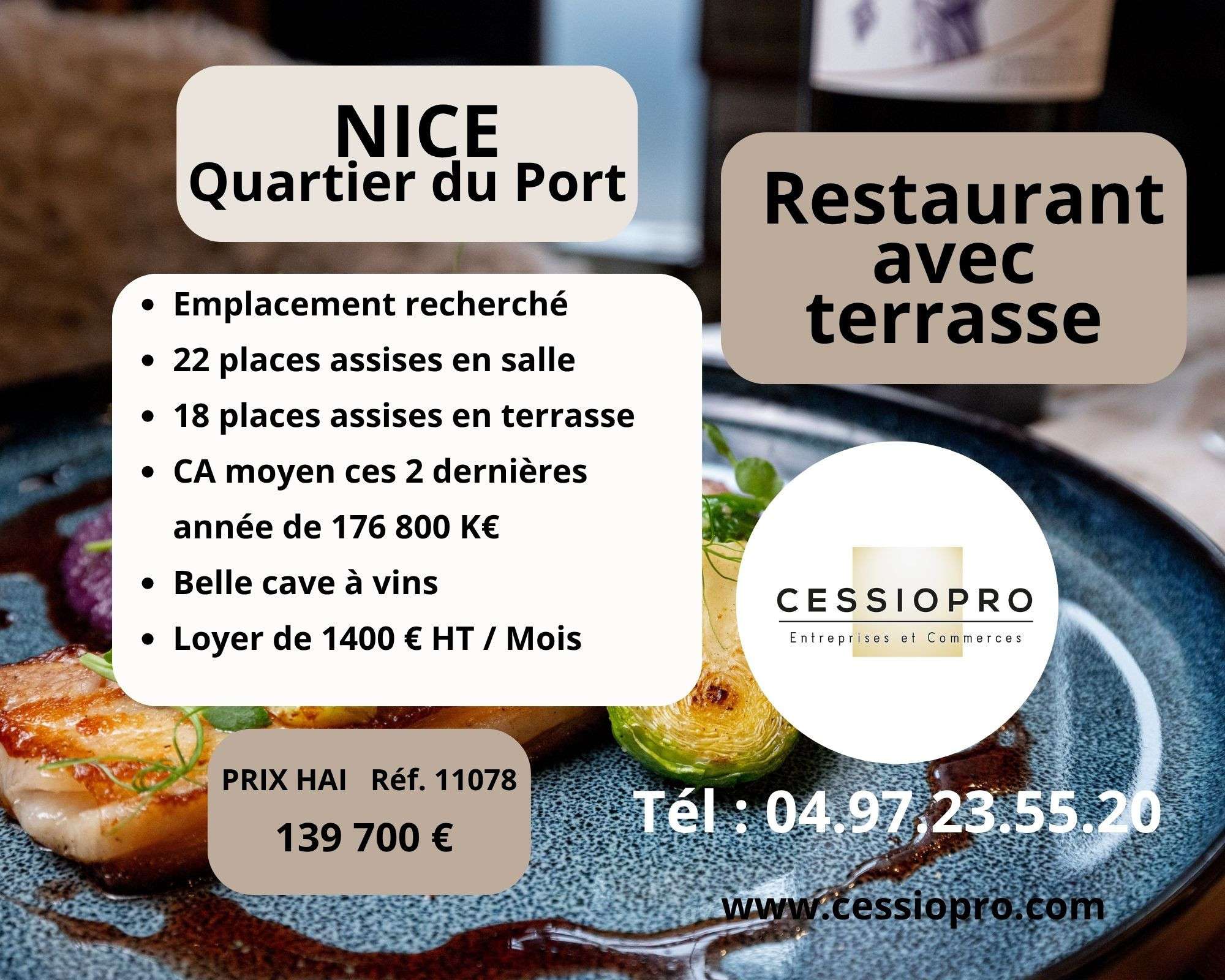 AV restaurant terrasse empl recherché Nice Port