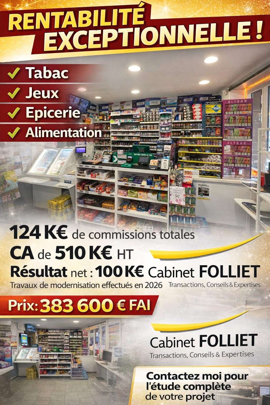 A vendre FDC tabac jeux épicerie à Strasbourg