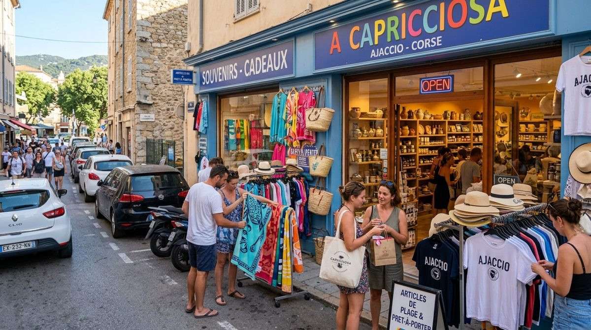 AV commerce cadeaux souvenirs Ajaccio empl premium