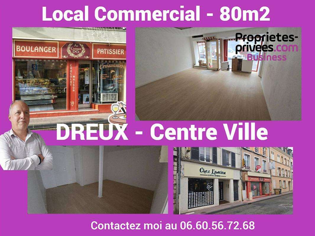 Location local commercial 80m² à Dreux centre