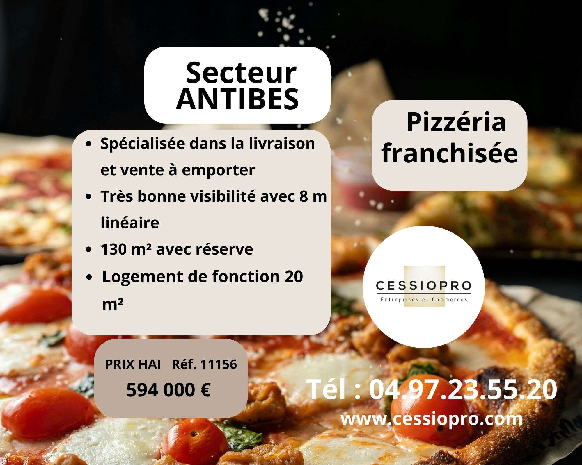 Pizzéria Franchisée, spécialisée livraison Antibes