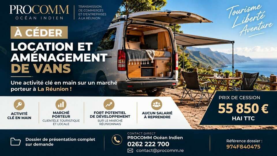 Location gérance aménagement de vans à Saint Leu