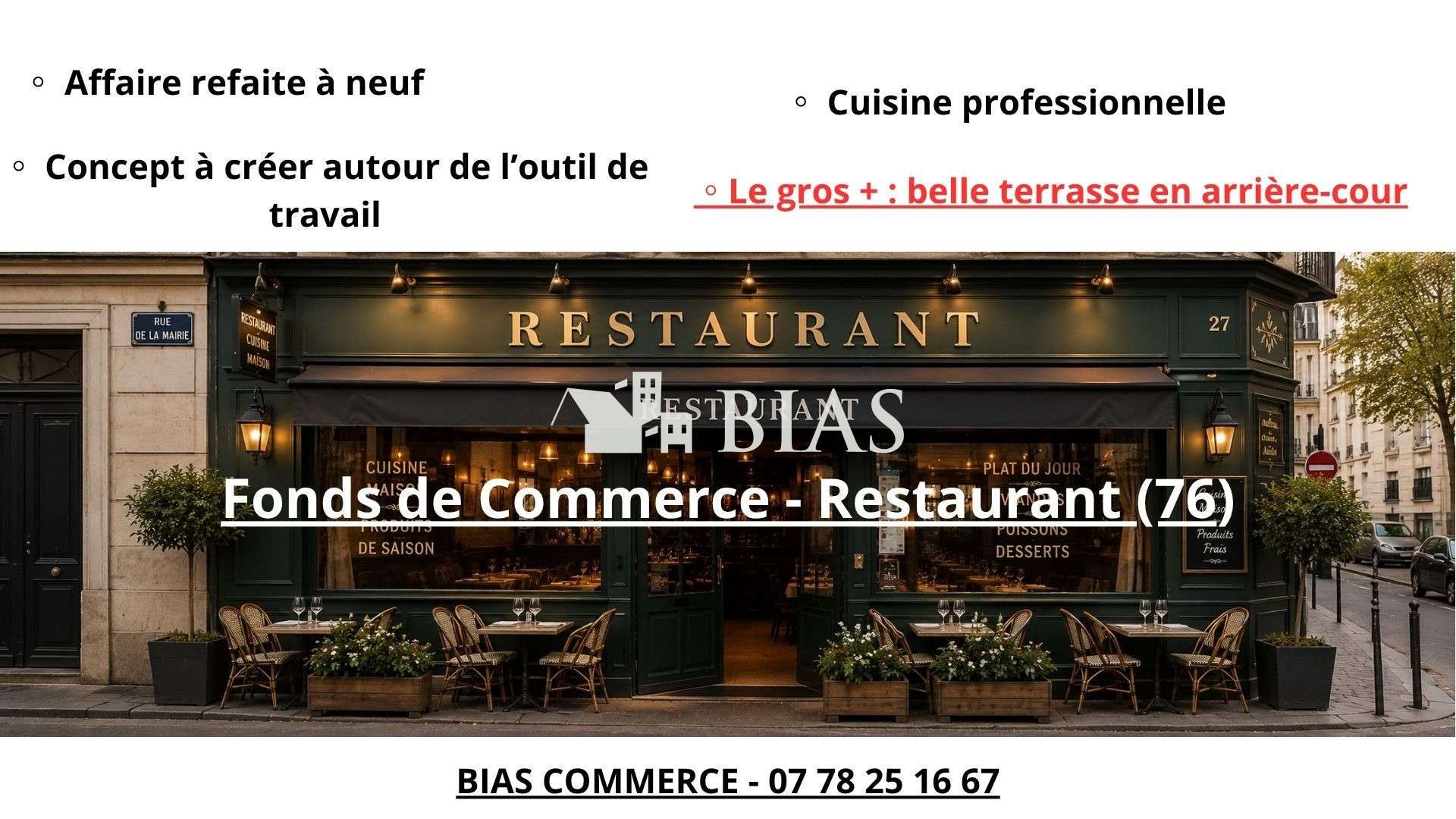 Vente restaurant asiatique au centre de Rouen