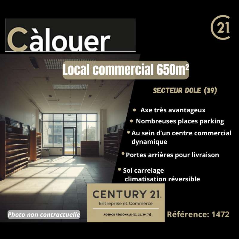 Local Commercial 650 m²- secteur DOLE