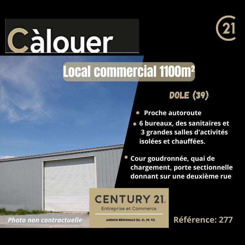 A louer local d'activité bureaux de 1100m² à Dole