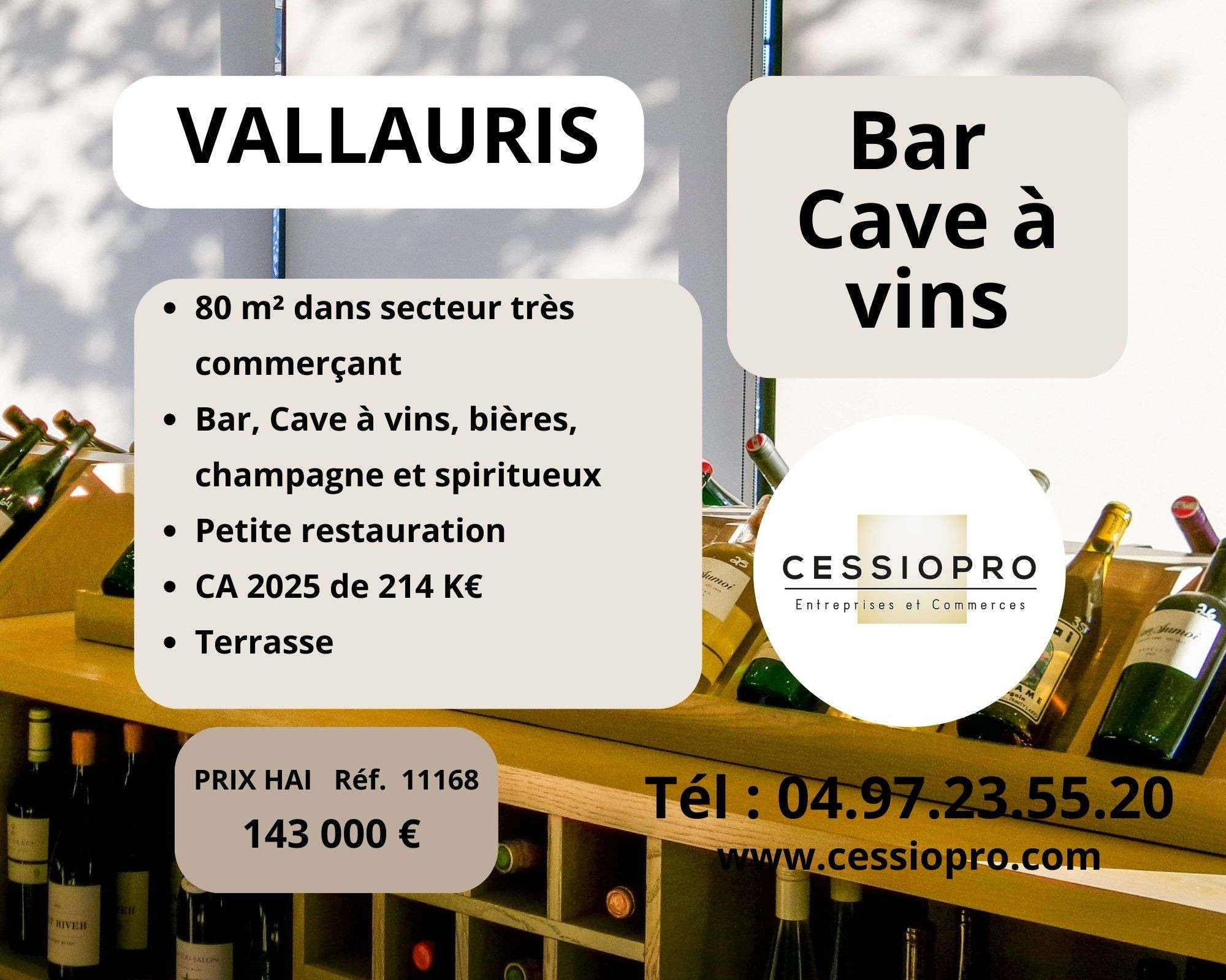 AV bar cave à vin bières champagne spiritueux 06