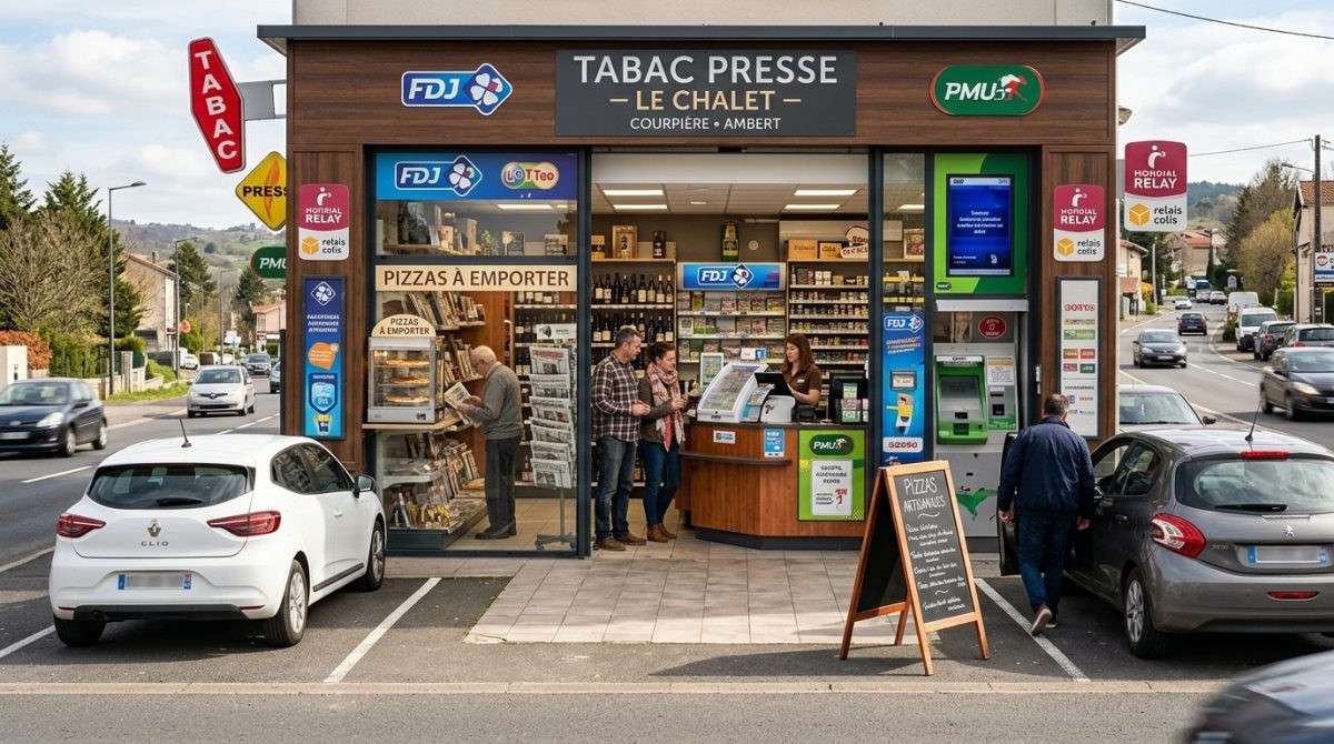 AV FDC tabac presse FDJ PMU relais colis Courpière