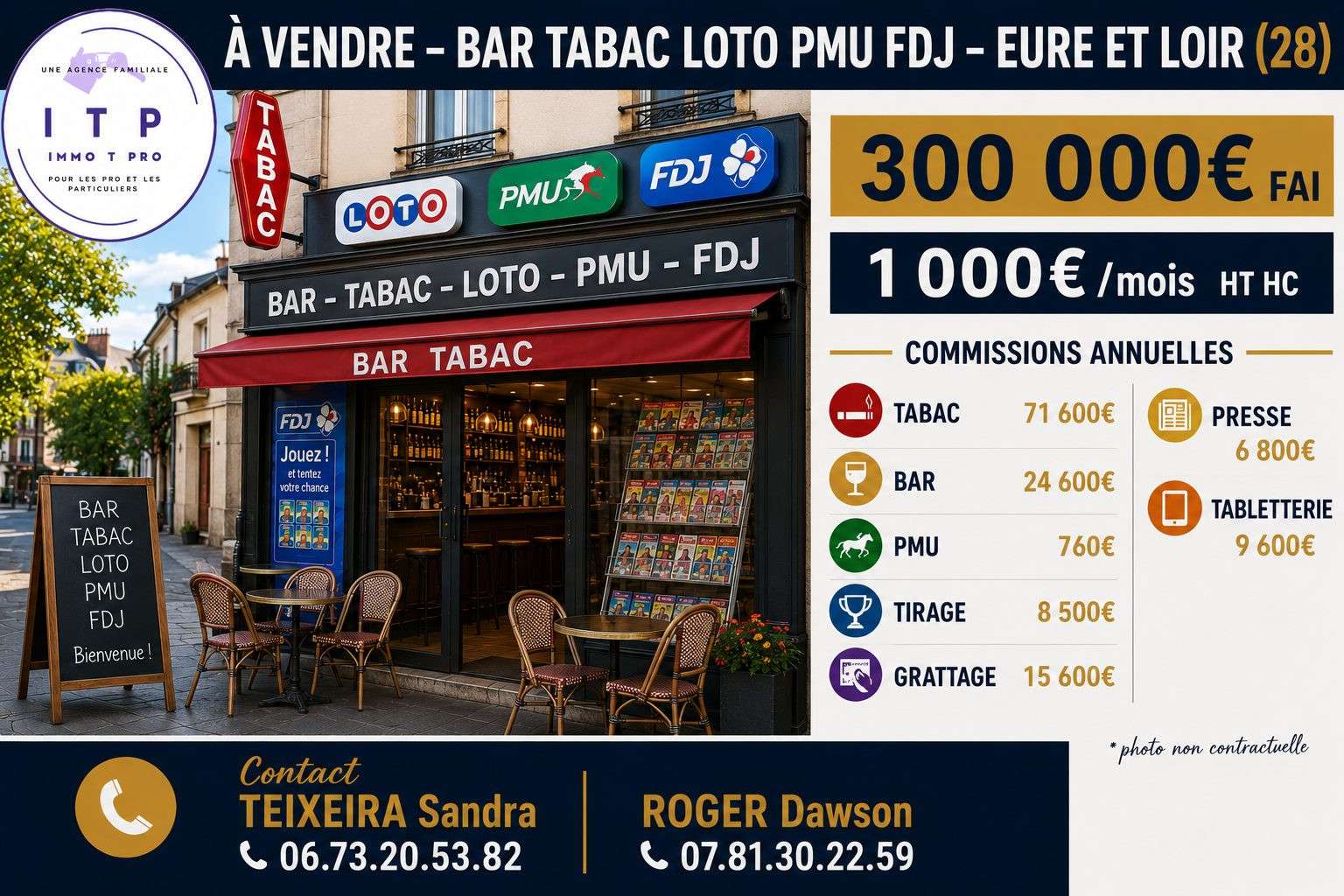 AV beau bar tabac FDJ PMU périphérie de Chartres