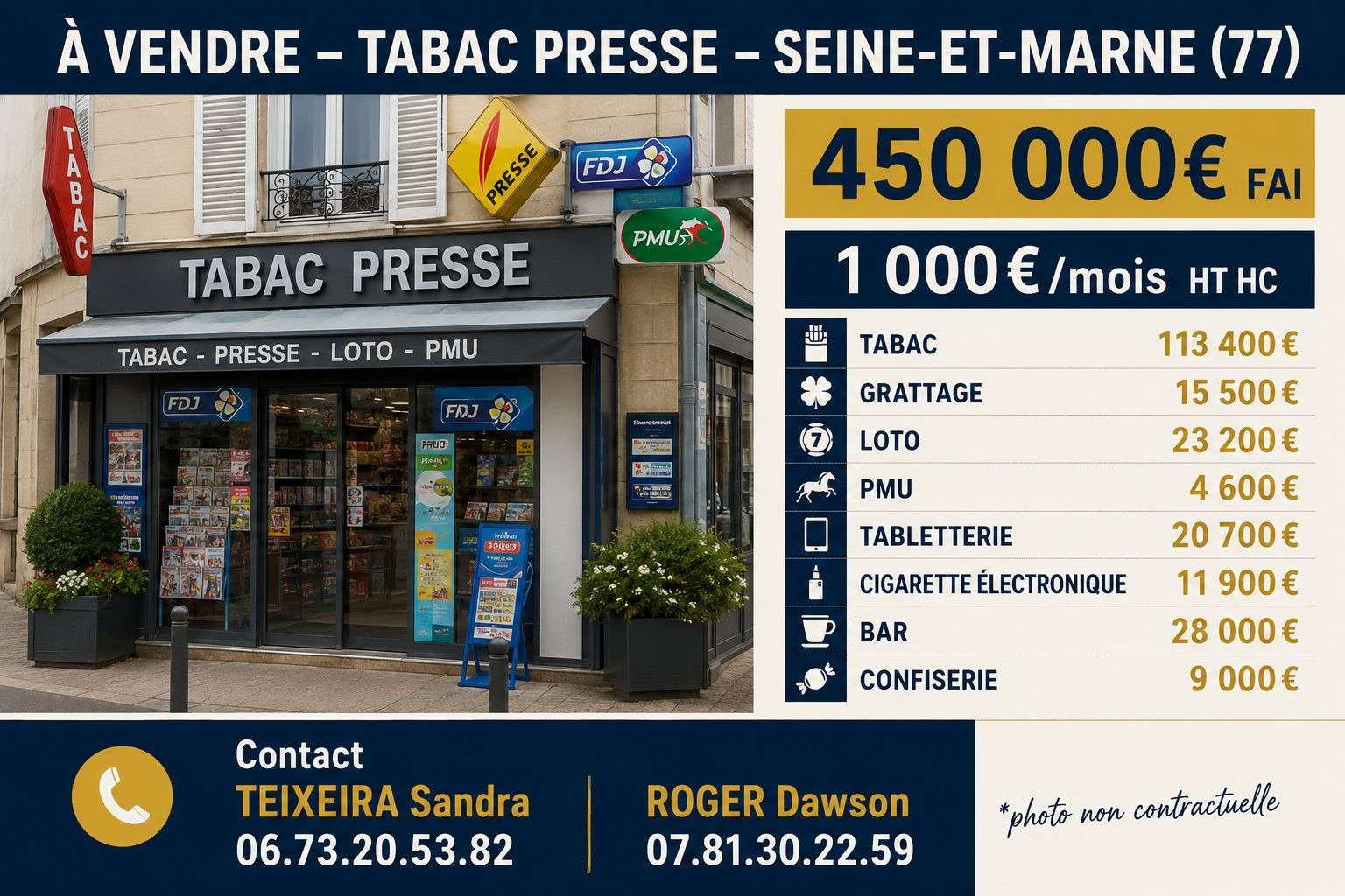 AV magnifique tabac presse dans belle ville du 77