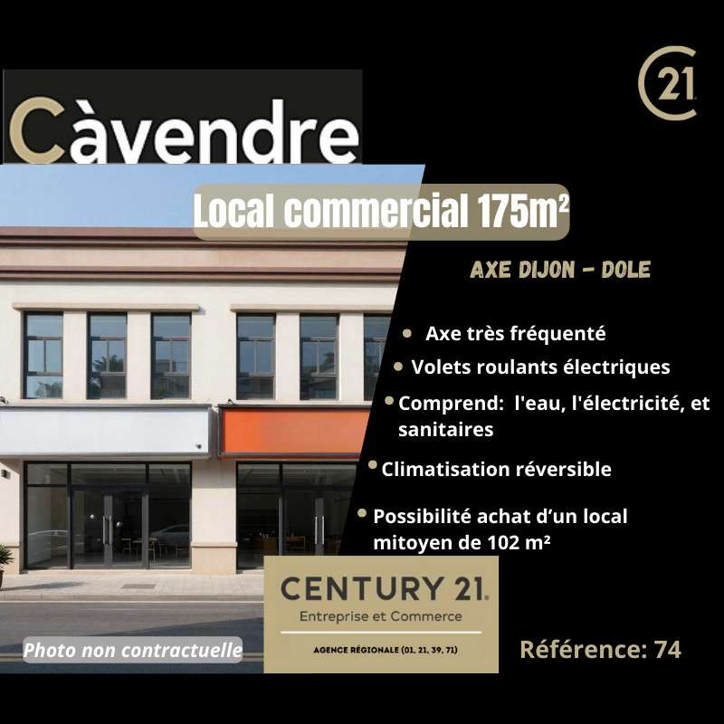 Vente local 175m² axe passant entre Dole et Dijon