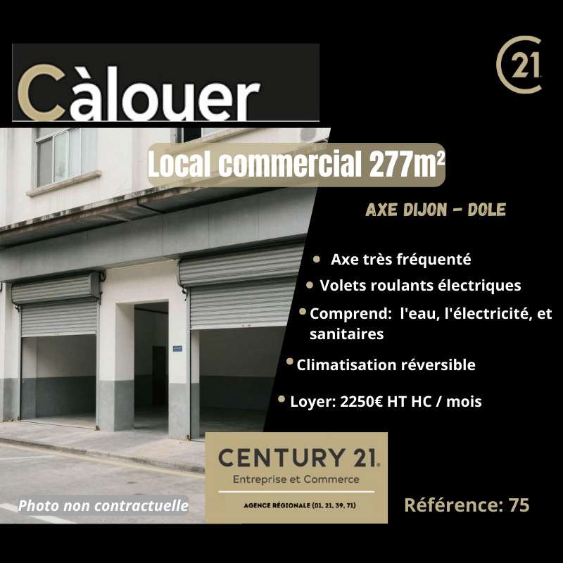 A louer local commercial 280m² à Auxonne