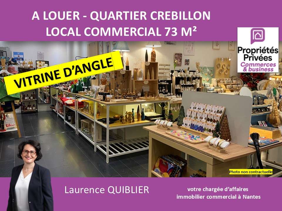Local commercial PMR 73m² à louer à Nantes centre