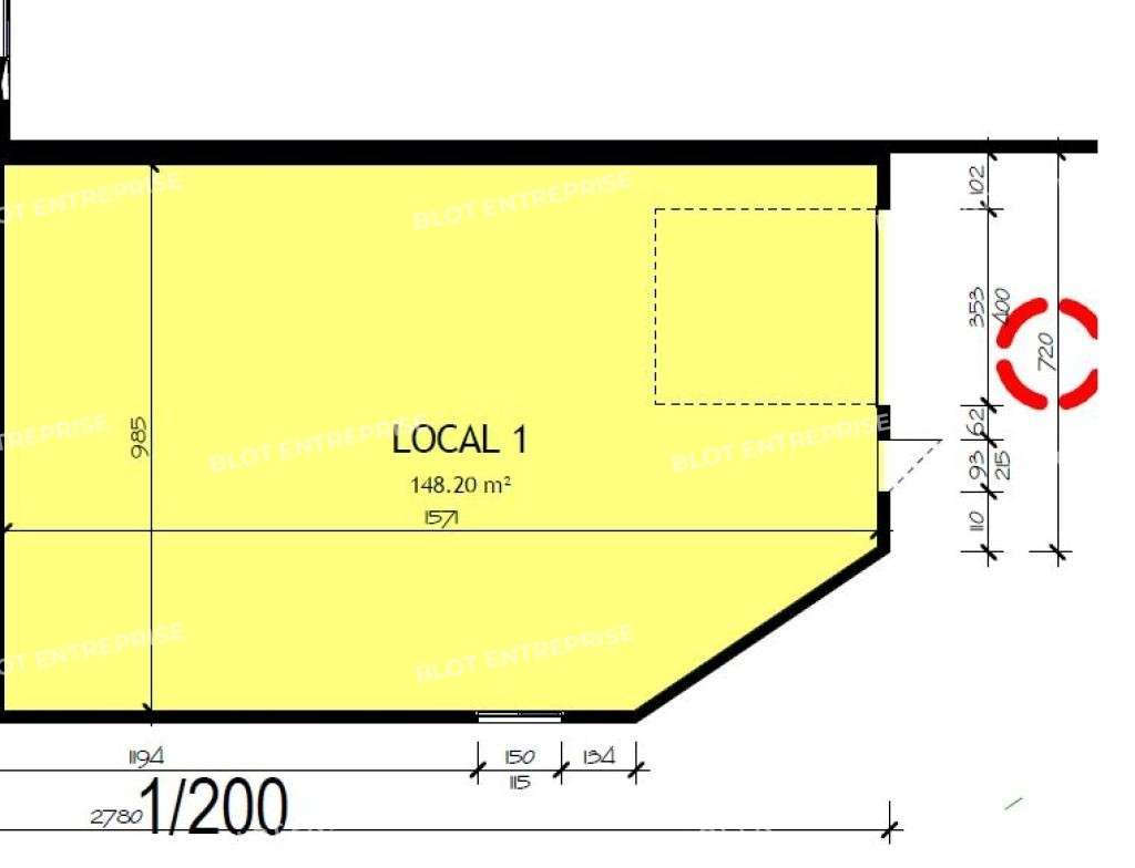 A louer local 148m² Plougoumelen ZA de Kénéah 