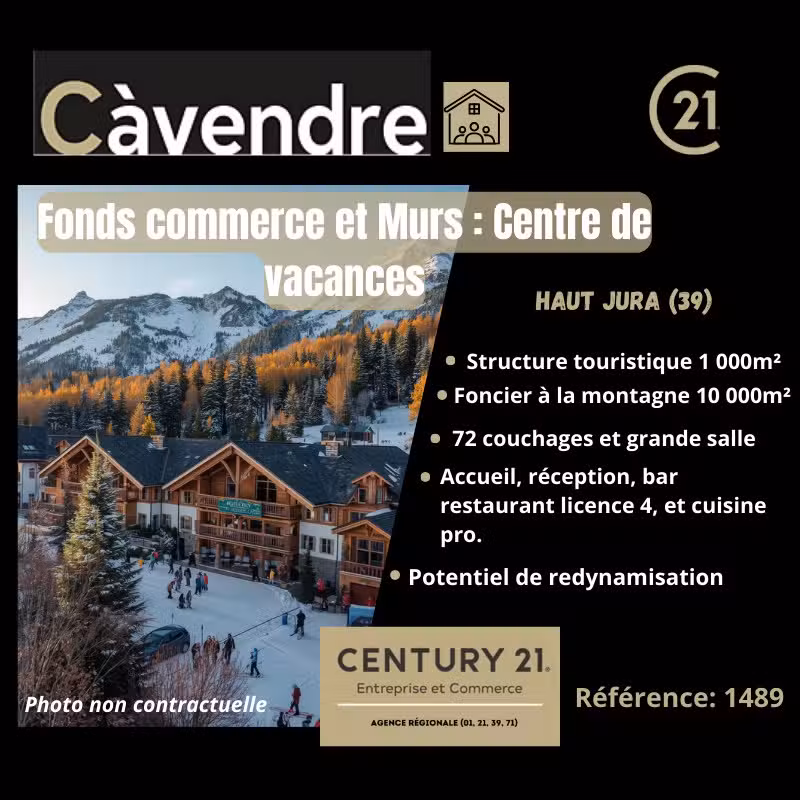 Vente Centre de vacances dans le Haut Jura
