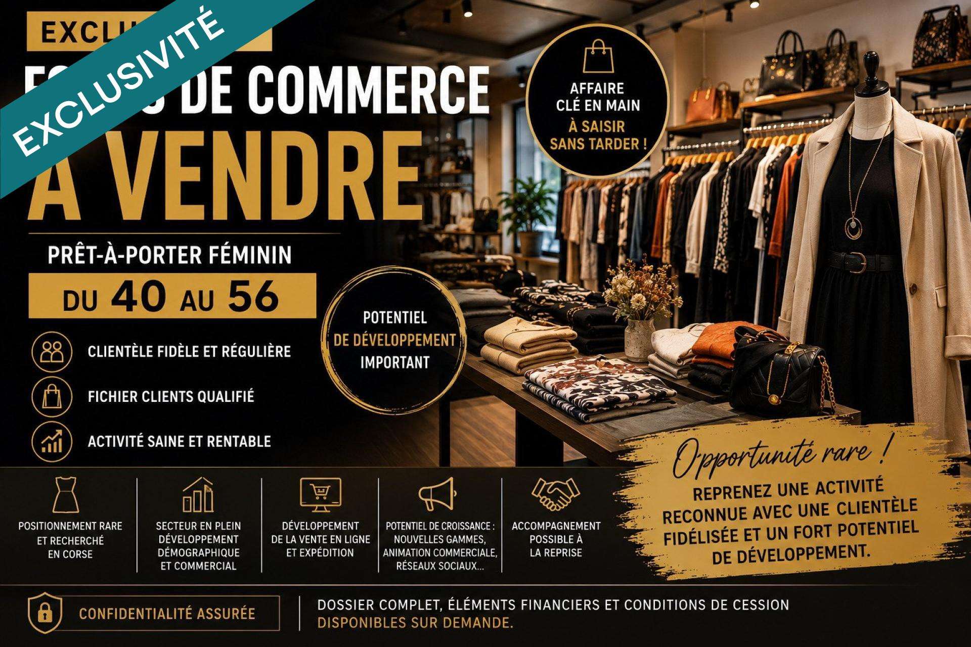 Vente FDC prêt-à-porter à Penta-di-Casinca