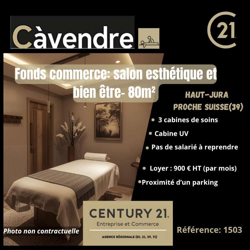 Vente salon d' esthétique bien être à Champagnole