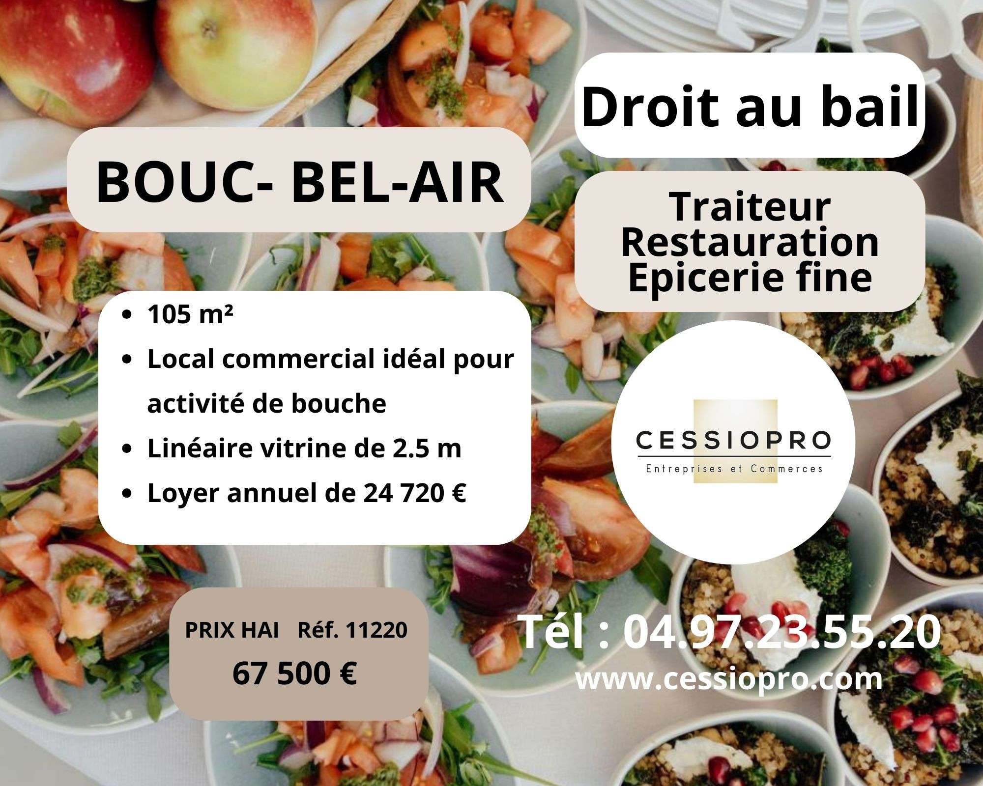 Cession droit au bail traiteur à Bouc-Bel-Air