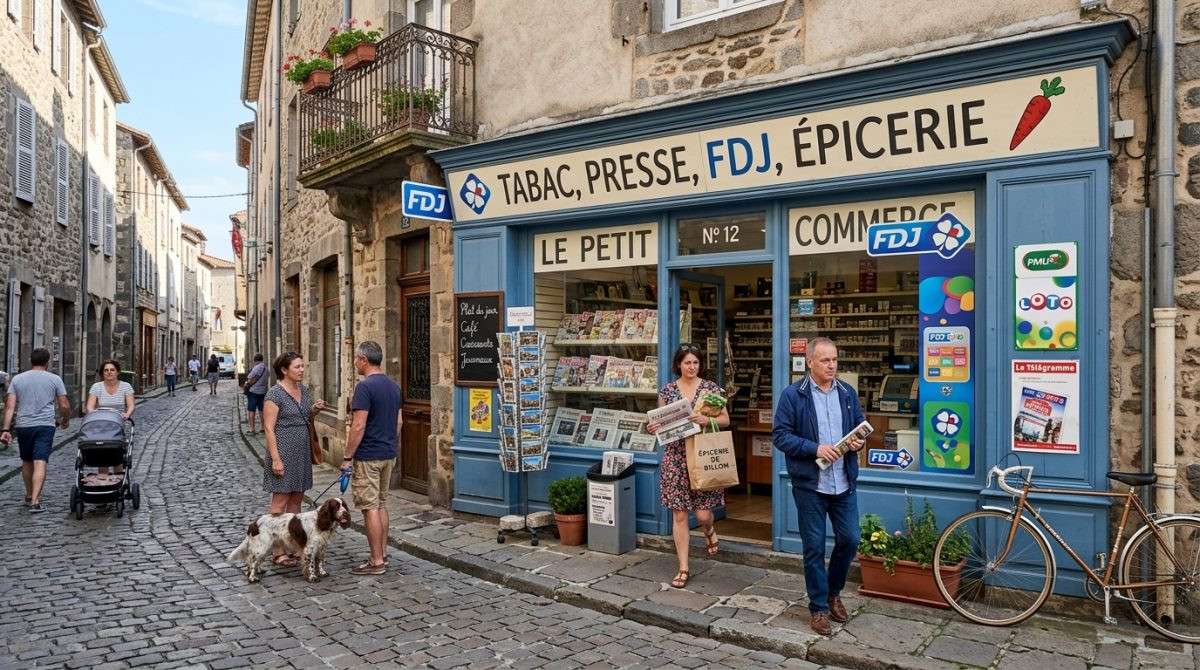 AV tabac presse FDJ épicerie murs et fonds 63