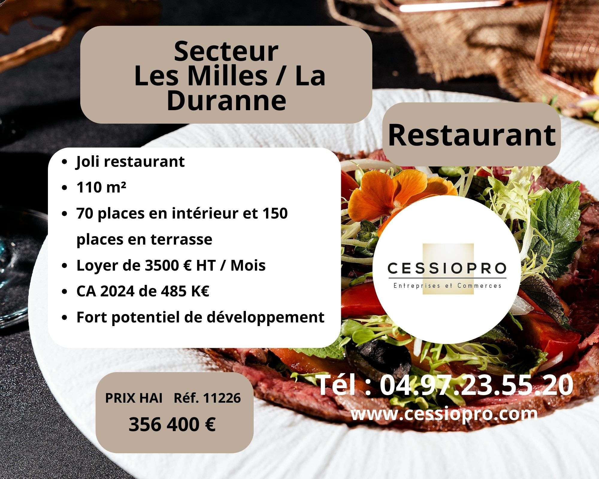 Vente restaurant secteur Les Milles / La Durance