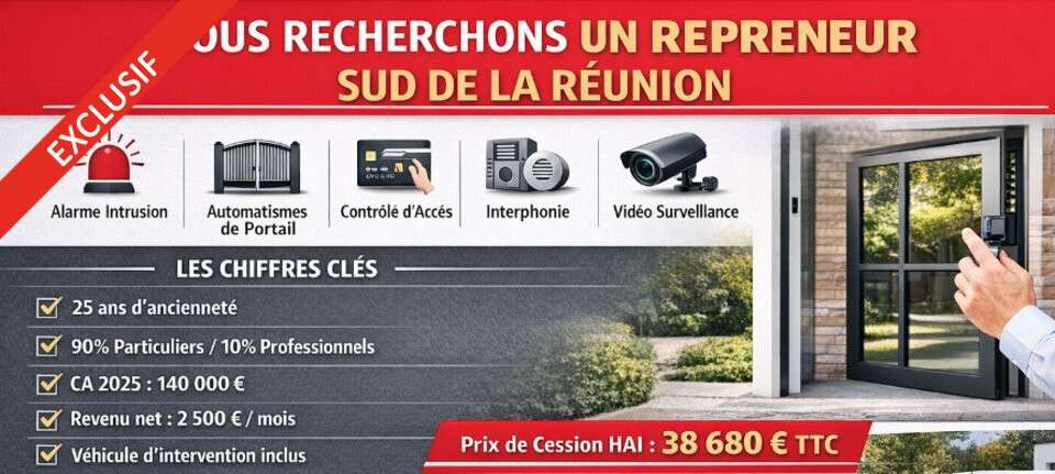 FDC Alarme intrusion à vendre St Pierre la Réunion