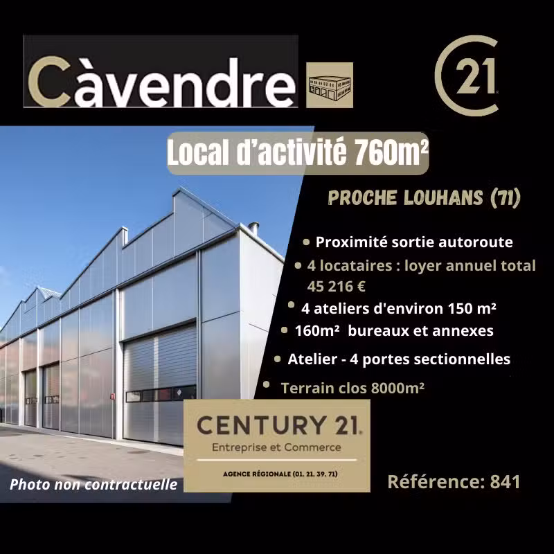 AV bâtiment industriel récent 760m² proche Louhans
