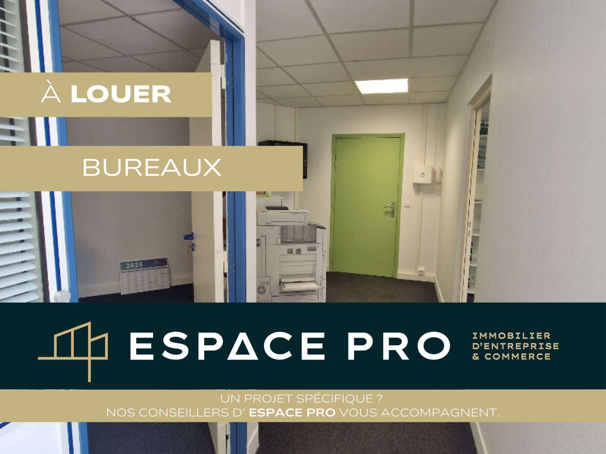 A louer bureaux aménagés 74m² au Nord de Caen