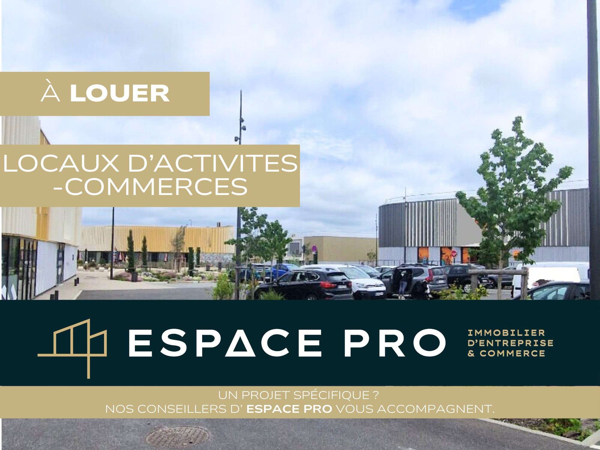 A louer locaux 400m² belle visibilité Sud de Caen