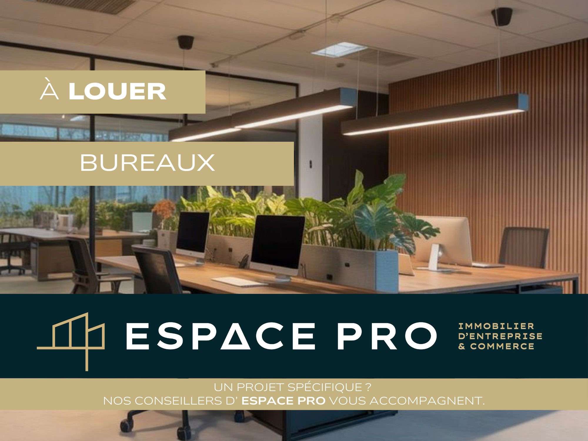A louer locaux 337m² en ZAC au Nord de Caen