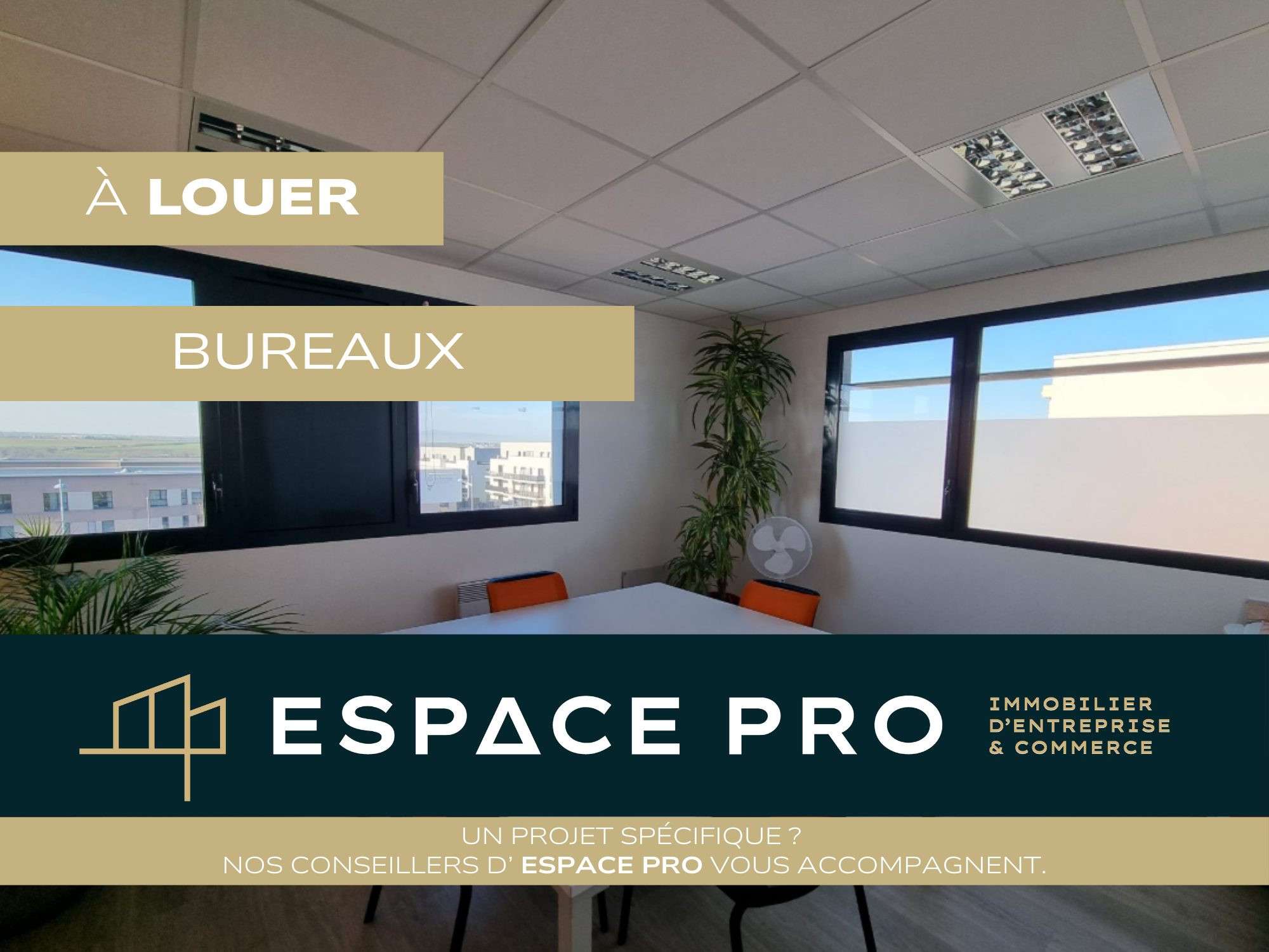 Bureaux 100m² R+2 à louer au Sud de Caen