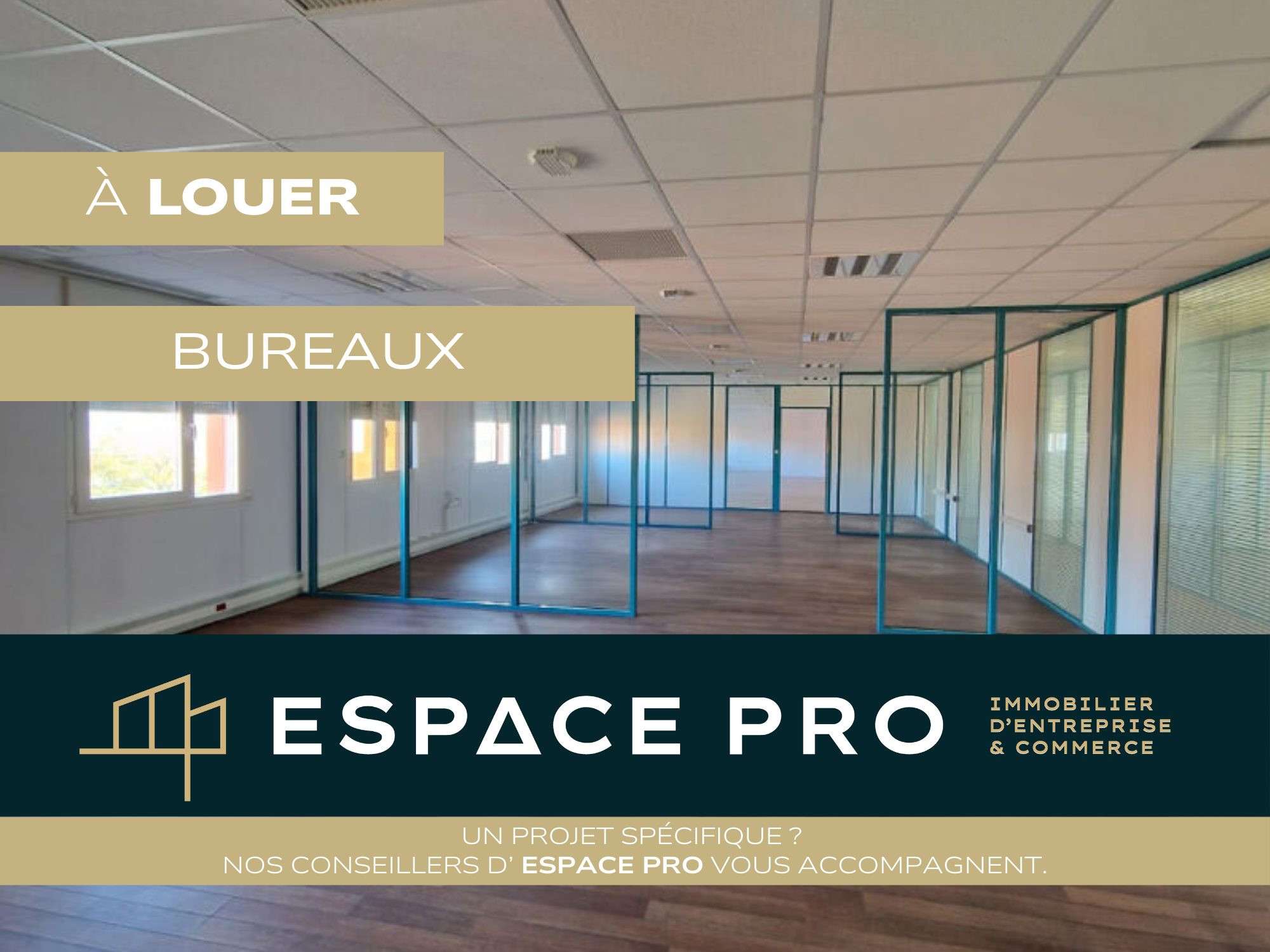 A louer bureaux aménagés 457m² R+1 à Colombelles 