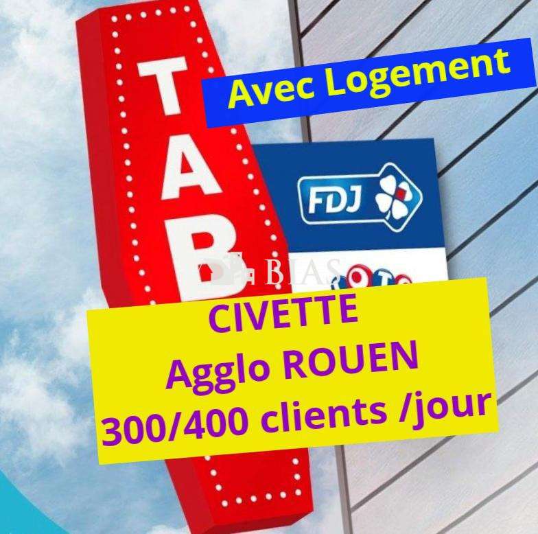 Vente civette tabac FDJ idéale 1 à 2 pers dept 76
