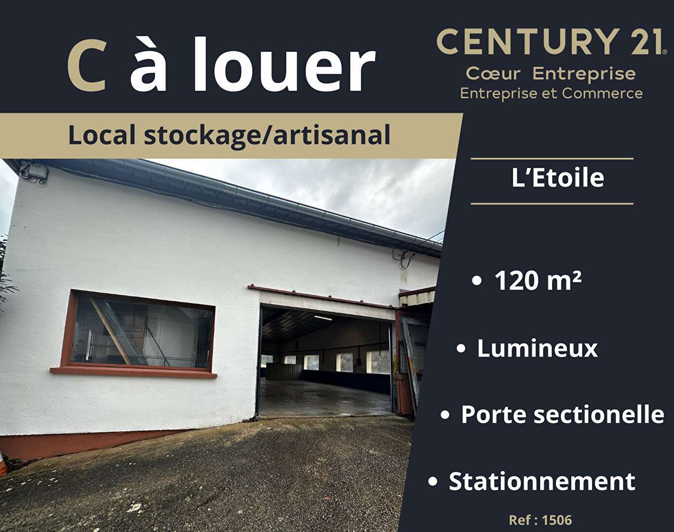 Entrepôt 120m² à l'Etoile proche Lons le Saunier
