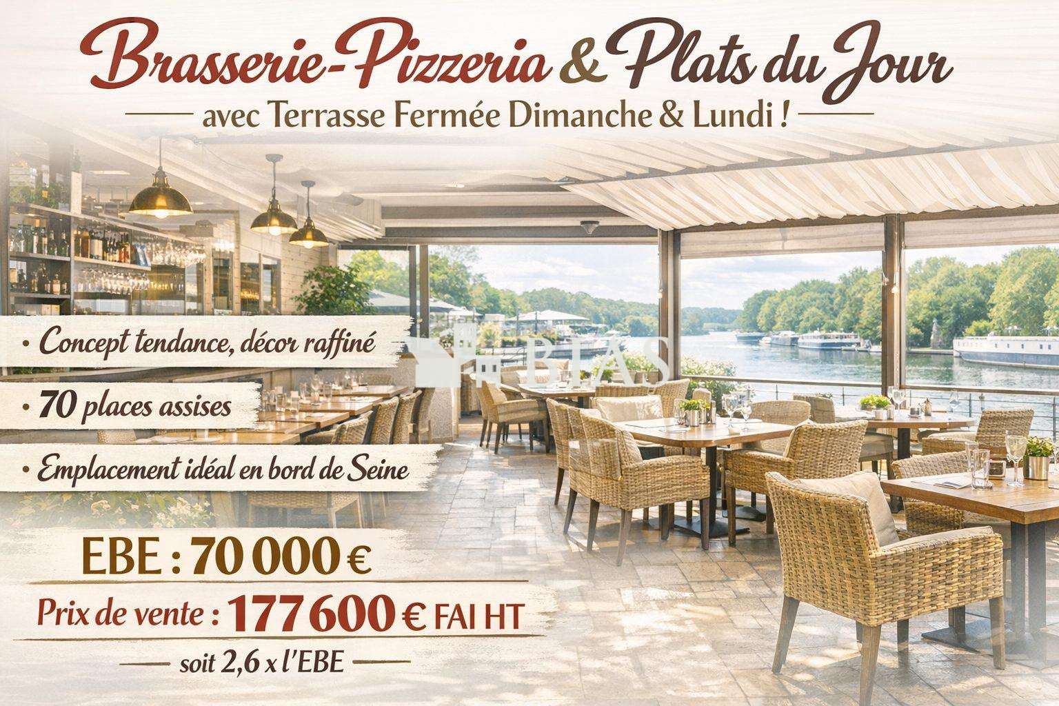 Vente brasserie pizzeria & plats du jour dept 76