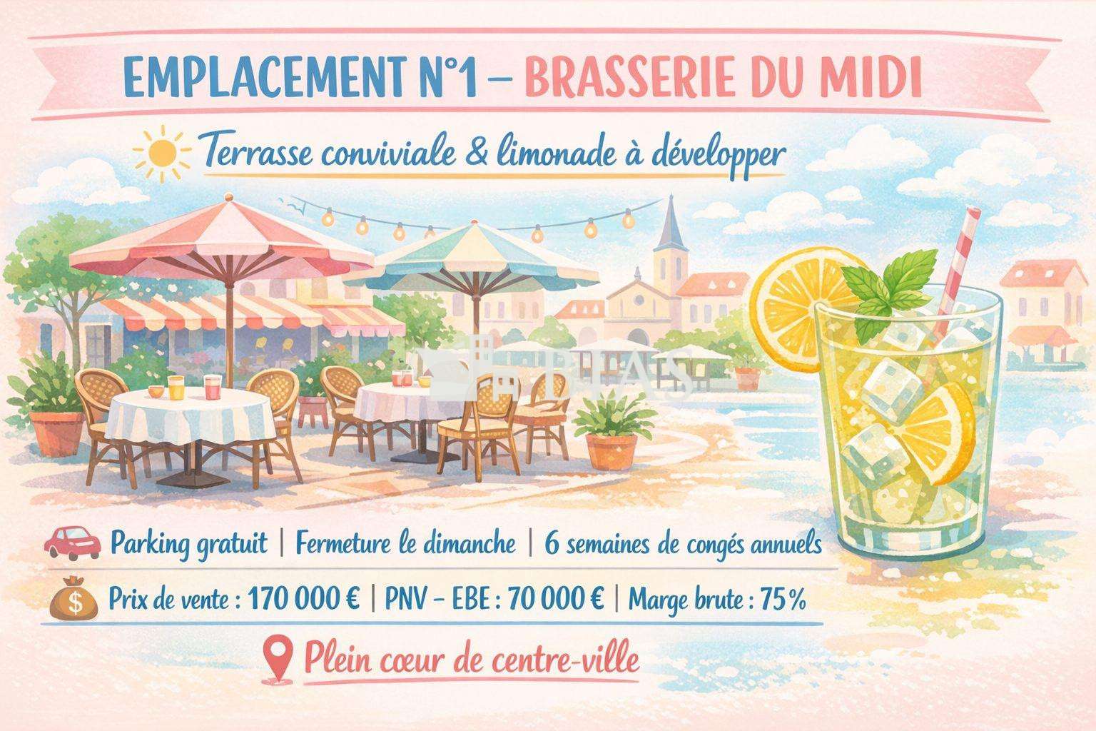 AV brasserie du midi avec terrasse Seine Maritime
