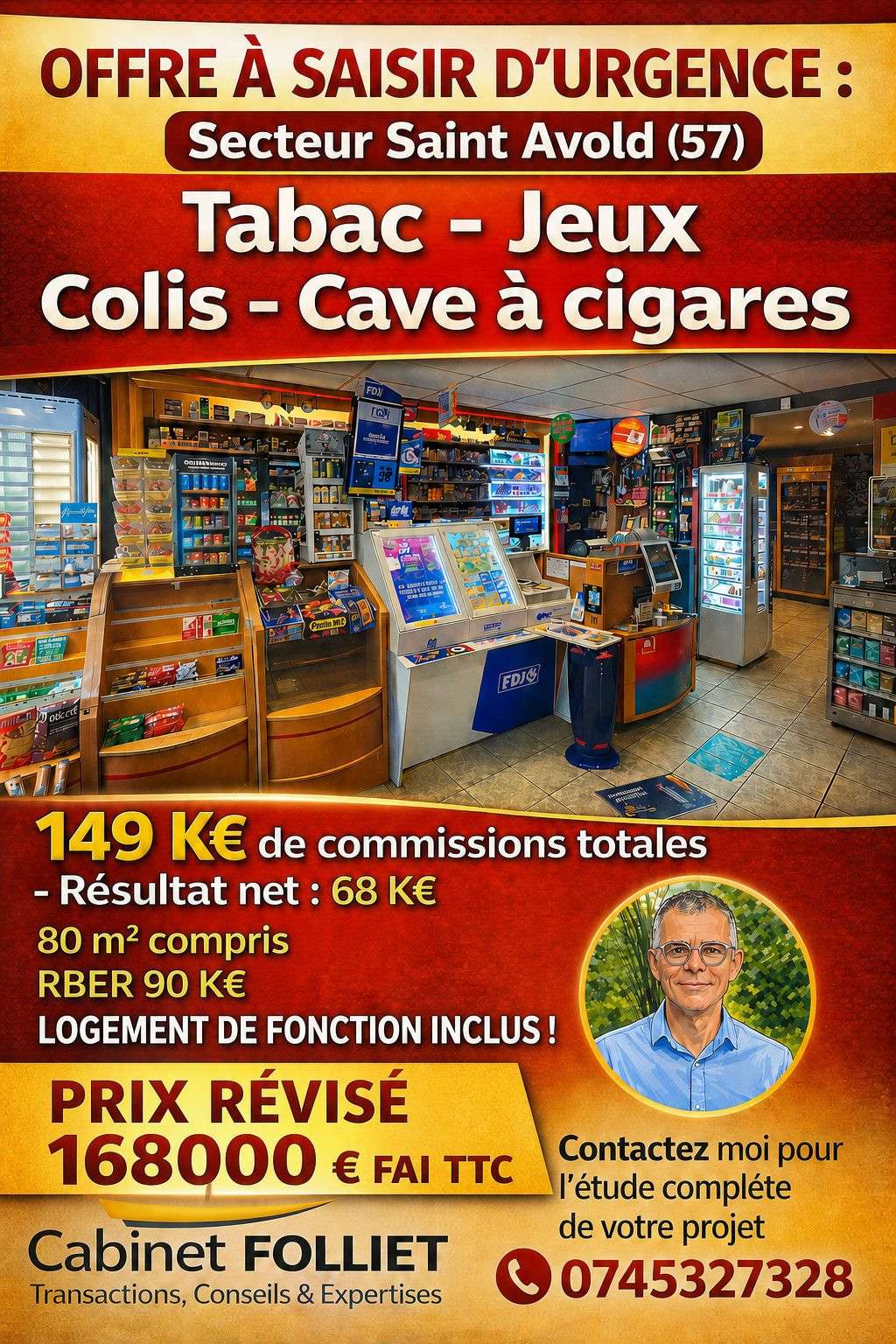 AV FDC tabac cave à cigares à Saint-Avold centre